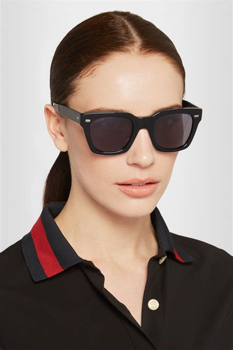 gucci black frame sunglasses